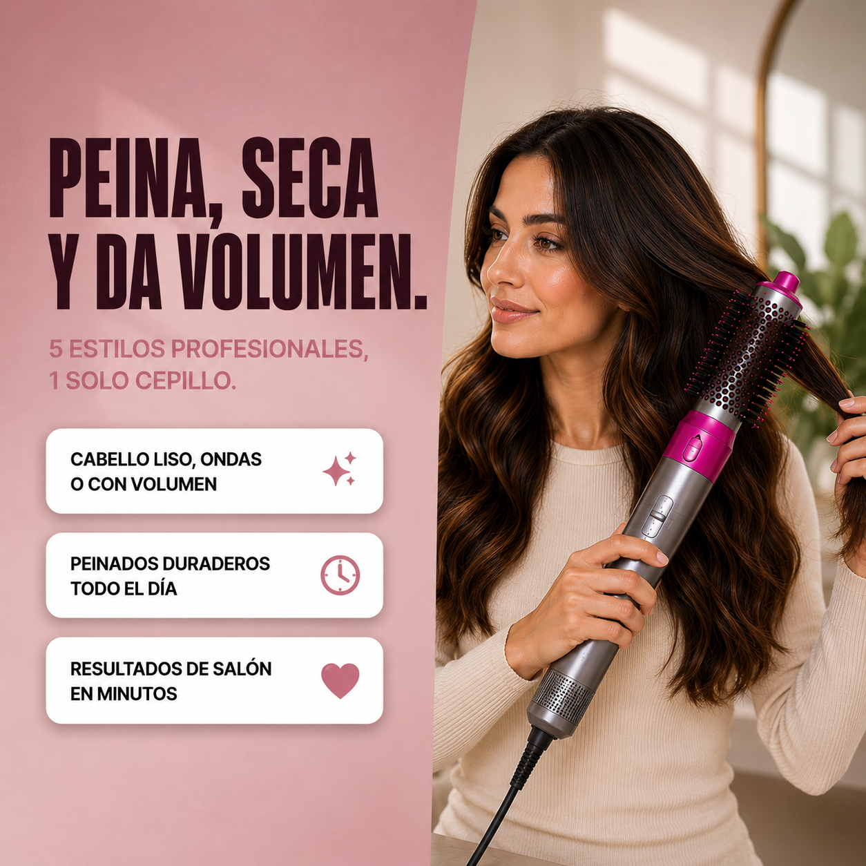 Cepillo Moldeador 5 en 1